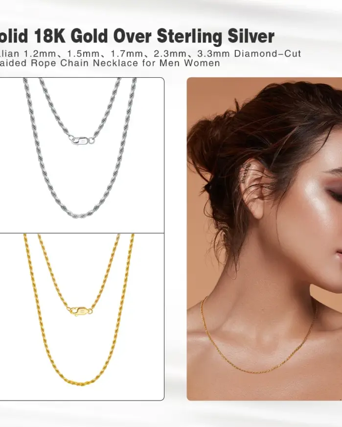 💎 Collar "Diamond Rope SC29" – Plata Italiana .925 de Alto Brillo 2