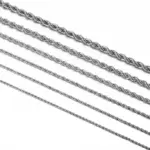 1 pieza de Plata de Ley 925 ancho 2mm/3mm/4mm cuerda cadena collar/pulsera para hombres mujeres hombre collar de cadena de moda 6