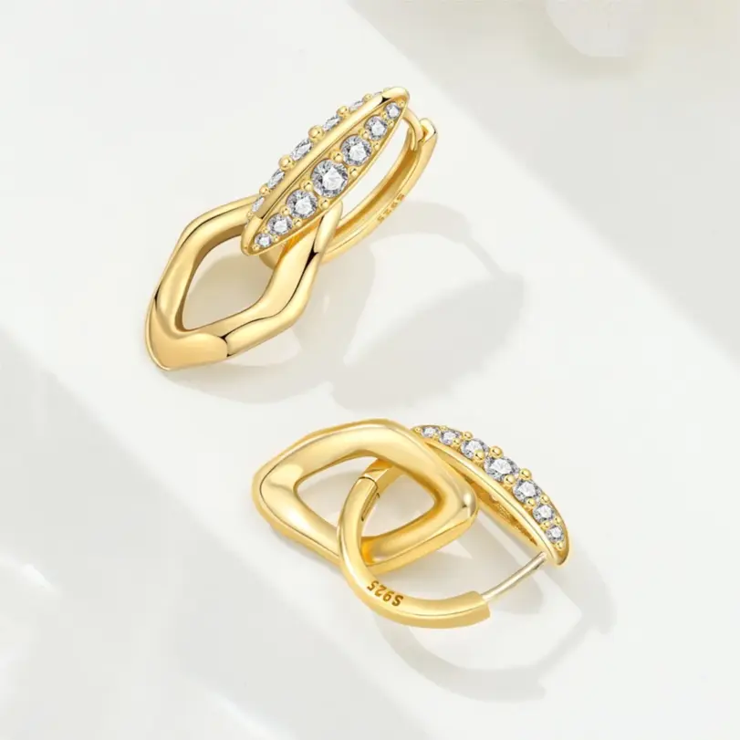 ✨ Pendientes "Golden Orbit" – Plata S925 Chapada en Oro 18K (Edición Orstarry) 6