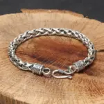 Pulsera de plata de ley 925, brazaletes vintage, cadena de alta calidad para mujeres y hombres, joyería de moda, fiesta de compromiso de boda 3