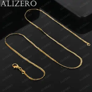 ✨ Collar "Satin Mirror 2mm" – Plata .925 y Oro 18K (Cadena Plana) 1