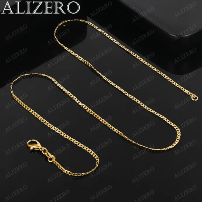 ✨ Collar "Satin Mirror 2mm" – Plata .925 y Oro 18K (Cadena Plana) 1