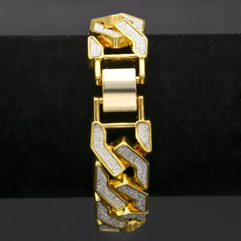 Pulsera de oro puro 24K 9999 de lujo, pulsera geométrica personalizada para hombre 3