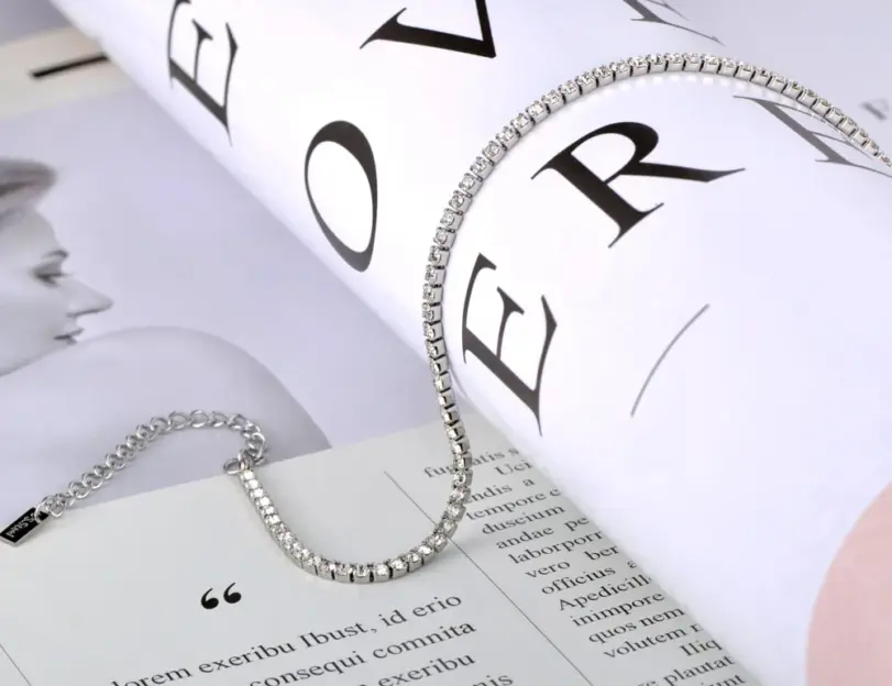 🌊 Pulsera "Brisa Bohemia" – Acero Inoxidable y Cristal CZ Brillante 5