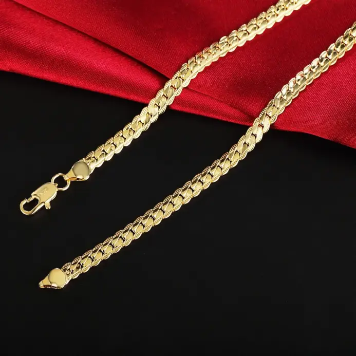 ✨ Collar "Full Gloss Curb 5mm" – Plata .925 y Oro 18K Luxury 2