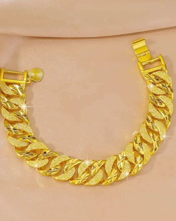 Pulsera de Oro 24K AU999 para Hombre, Diseño Trenzado de 15mm - Dominio Masculino 2