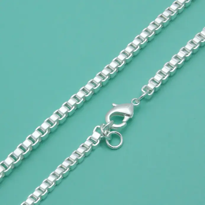 ⬛ Collar "Urban Box 3mm" – Plata .925 (Gargantilla Punk & Hip-Hop) 2