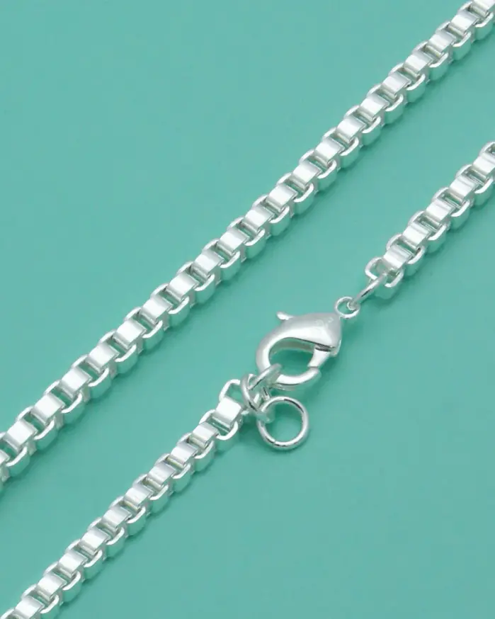 ⬛ Collar "Urban Box 3mm" – Plata .925 (Gargantilla Punk & Hip-Hop) 2