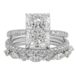 OEVAS-Juego de anillos de circón completo de 7x10mm, 3,5 CT, 100% Plata de Ley S925 para mujer, anillo de compromiso de boda, joyería fina, regalo, venta al por mayor 5