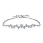 Lnkry-pulsera de moissanita de 5mm, 3,5mm y 2,5mm, pulseras de cadena ajustables de plata originales con certificado 925 para mujer, joyería minimalista 8