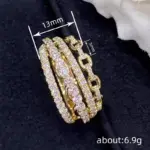 anillos de diseño multicapa para mujer, Color dorado con incrustaciones de circonita brillante, accesorios de lujo, joyería para fiesta de boda y aniversario 5 anillos de diseño multicapa para mujer, Color dorado con incrustaciones de circonita brillante, accesorios de lujo, joyería para fiesta de boda y aniversario 5
