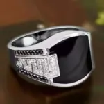 ⬛ Anillo "Dark Mirror Sovereign" – Estilo Retro Étnico Dominante 4