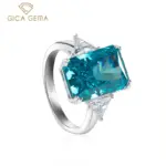GICA GEMA-Anillo de plata de ley 100% 925 con piedra preciosa de diamante moissanita, joyería fina, para mujeres 1