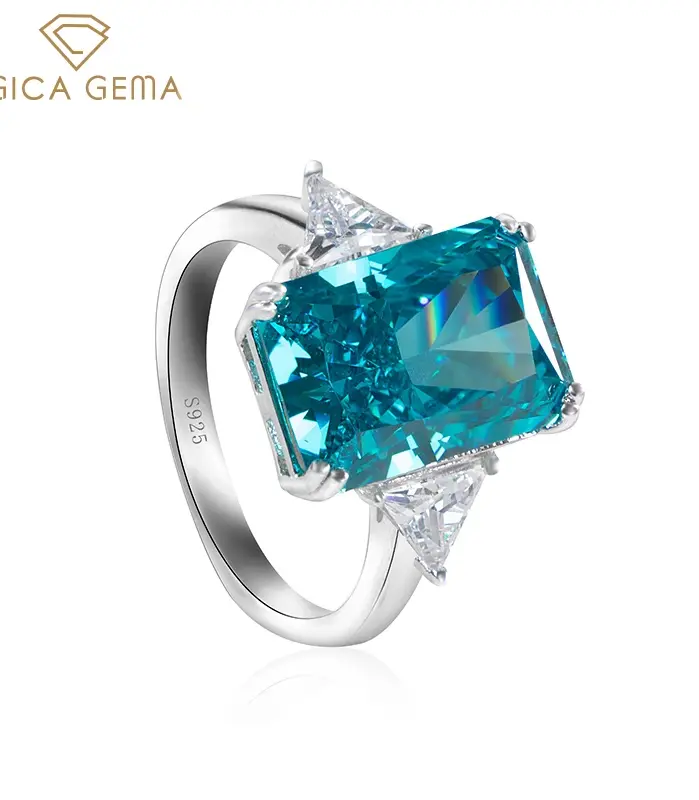 GICA GEMA-Anillo de plata de ley 100% 925 con piedra preciosa de diamante moissanita, joyería fina, para mujeres 1