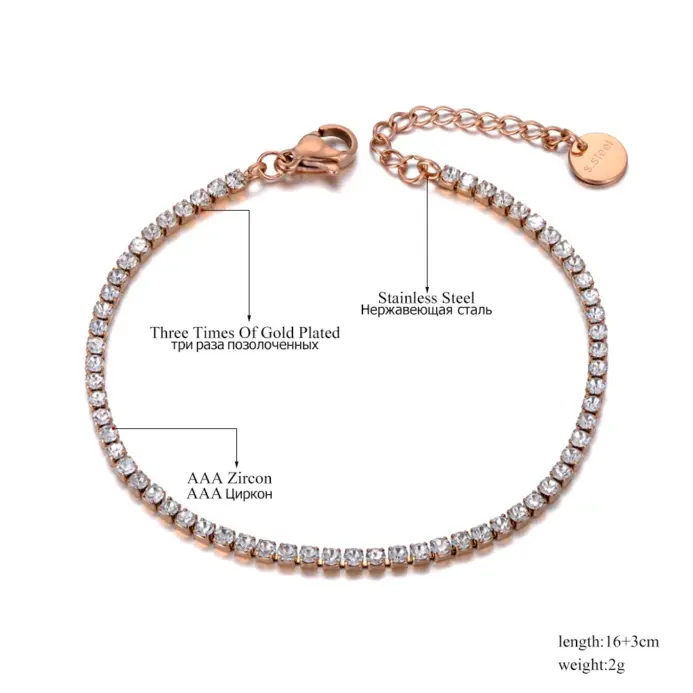 🌊 Pulsera "Brisa Bohemia" – Acero Inoxidable y Cristal CZ Brillante 2
