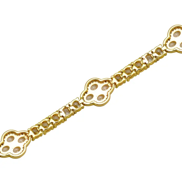 🍀 Pulsera Tennis "Trébol de la Suerte" – Circonia 4mm y Diseño Unisex 2