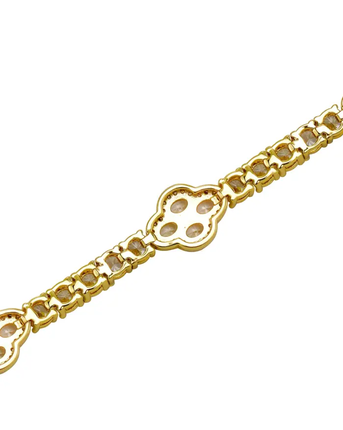🍀 Pulsera Tennis "Trébol de la Suerte" – Circonia 4mm y Diseño Unisex 2