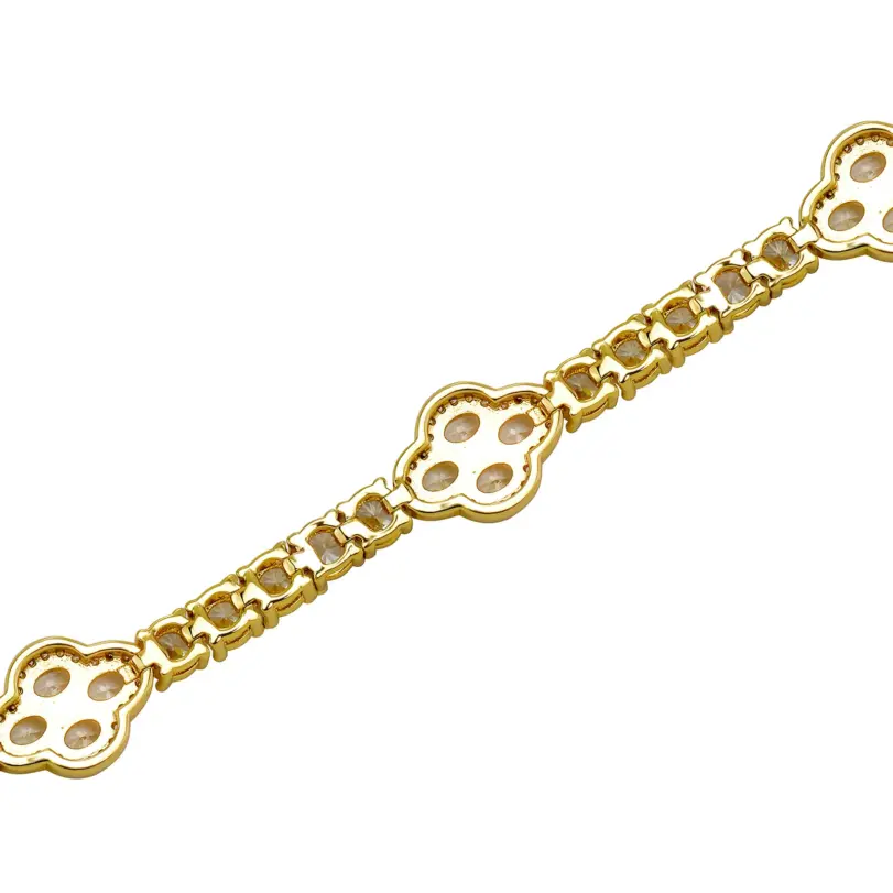 🍀 Pulsera Tennis "Trébol de la Suerte" – Circonia 4mm y Diseño Unisex 2