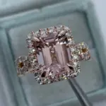 Anillos para mujer, Circonia cúbica brillante, accesorios femeninos de compromiso de boda, anillo de propuesta elegante, regalo, joyería de moda 1
