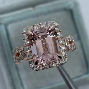 Anillos para mujer, Circonia cúbica brillante, accesorios femeninos de compromiso de boda, anillo de propuesta elegante, regalo, joyería de moda 1