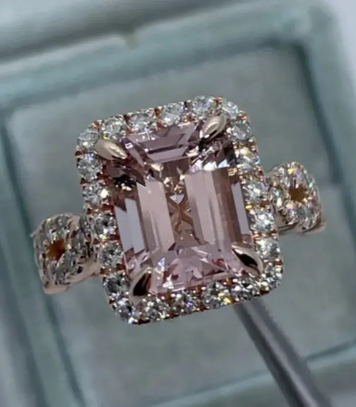 Anillos para mujer, Circonia cúbica brillante, accesorios femeninos de compromiso de boda, anillo de propuesta elegante, regalo, joyería de moda 1