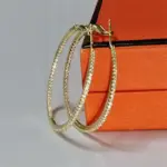 Pendientes de aro Senlissi -18 K de oro con diamantes para mujer, pendientes de plata de ley 925 originales a la moda, anillos Cьги Kotyьца, oro Real 5