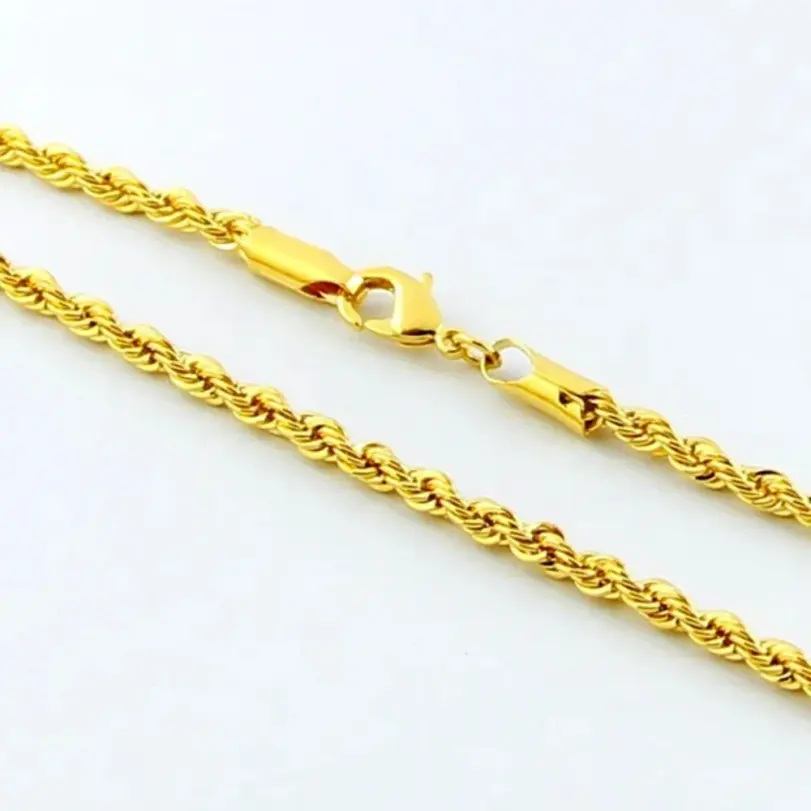🌪️ Collar "Twisted Rope 3mm" – Oro 18K Estética Y2K & Timeless 3