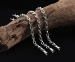 pulsera de plata de ley S925 Vintage para hombres y mujeres, joyería fina para parejas, venta al por mayor 4