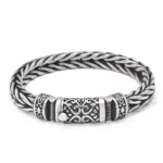 🦾 Pulsera "Thai Heritage Rope 5mm" – Plata Artesanal de Estilo Dominante 1