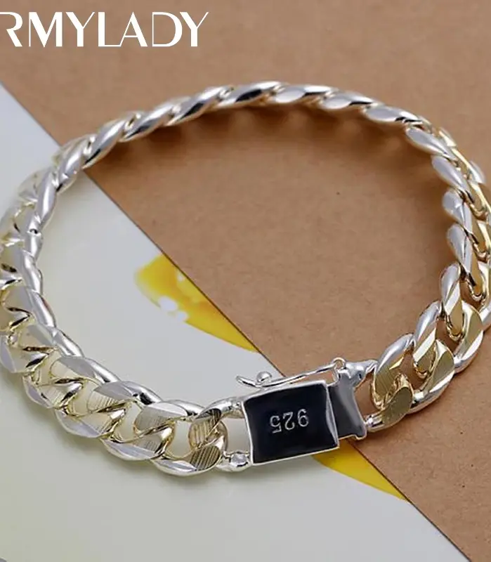 💎 Pulsera "Noble Titan" – Plata .925 Sólida (8mm / 10mm) 1