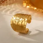 2025 anillos de acero inoxidable minimalista geométrico entrelazado anillo abierto ajustable anillo atmosférico de moda para mujer joyería nueva 5