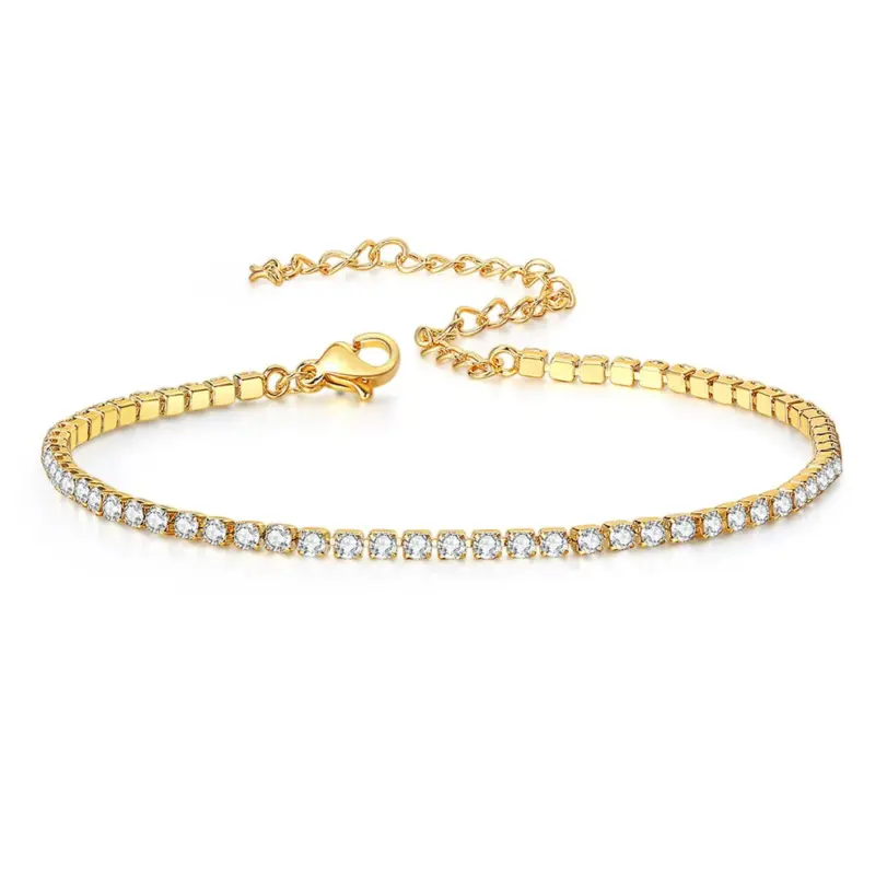 ✨ Pulsera Tennis "Dainty Glow" – Acero Inoxidable y Circonia 2mm 1
