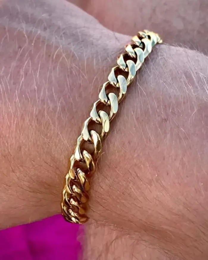 nueva moda pulsera de cadena cubana para hombres pulsera clásica de acero inoxidable 3 5 7mm de ancho pulsera de cadena para hombres y mujeres regalo de fiesta, joyería 2