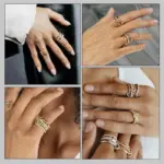 Un nicho de anillo de joyería de cobre de cuatro anillos de dos colores, hipoalergénico, estilo Ins, artefacto apilable, adecuado para joyería de mujeres jóvenes 3 Un nicho de anillo de joyería de cobre de cuatro anillos de dos colores, hipoalergénico, estilo Ins, artefacto apilable, adecuado para joyería de mujeres jóvenes 3