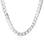 Collar de plata de ley 925 para hombres y mujeres, cadena clásica de 6MM de 16/18/20/22/24 pulgadas, joyería de lujo, regalos de boda y Navidad 6