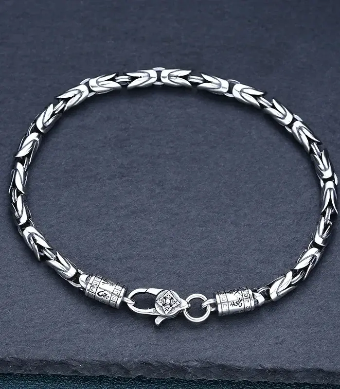 Nueva Pulsera para Hombre, Vajra S925, Plata Tailandesa, Estilo Retro, Diseño Antiguo, Personalidad, Joyería Fina Neutral 1