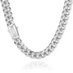 Alta calidad, ancho 8-14mm, cadena cubana de acero inoxidable de Color dorado, resistente al agua, collar de eslabones acolchados para hombres y mujeres, varios tamaños 8 Alta calidad, ancho 8-14mm, cadena cubana de acero inoxidable de Color dorado, resistente al agua, collar de eslabones acolchados para hombres y mujeres, varios tamaños 8