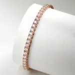 Serenity-pulsera de tenis de moissanita para hombre y mujer, Color oro rosa, 3mm, 4mm, 5mm, plata de ley S925, cadena de mano con diamantes de laboratorio brillantes 5