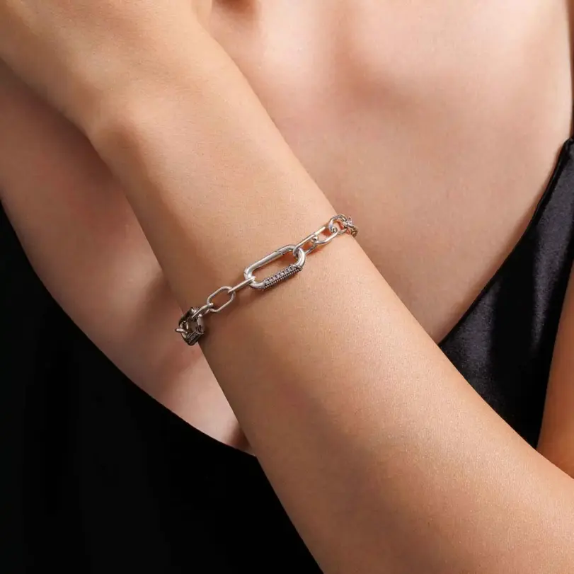 Nueva pulsera de Plata de Ley 925 con cierre de diamante, pulsera con cuentas, joyería DIY para mujer, regalos populares para vacaciones 3