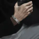:: 🌿 Pulsera "Eternal Vine Totem" – Amuleto de Cadena Tejida Ancha 3