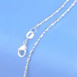 Collar de cadena de plata de ley 100% auténtica para hombre y mujer, colgante con cierre de langosta, 10 diseños, 16-30 pulgadas, gran promoción, 925 5
