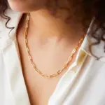 📎 Collar "Andara Legacy" – Plata .925 y Oro 18K Estilo Paperclip 6
