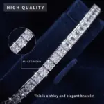 Pulseras de tenis TKJ Pulseira 925 Cluster de plata esterlina 3mm CZ Zircon para mujer joyería chica regalo para amiga Pulseras pulsera 3
