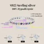 💖 Pulsera "Eternidad de Corazones" – Plata S925 y Zafiros Multicolor 4