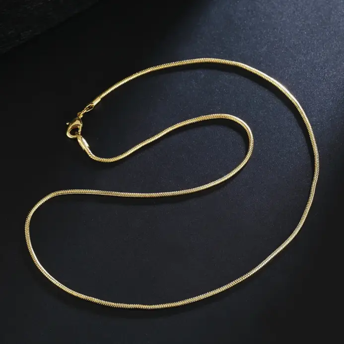 🐍 Collar "Liquid Gold Snake" – Plata .925 y Oro 18K (1mm) 1