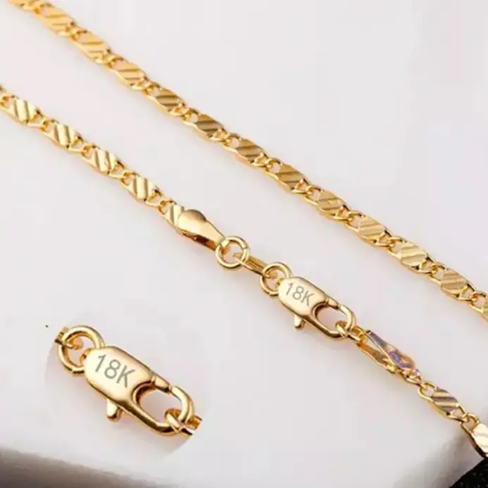 ✨ Collar "Essential Curb" – Plata .925 y Oro 18K (2mm) 1