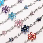 🌸 Pulsera "Jardín de Turquesas" – Edición Multicolor en Oro de 18K 2