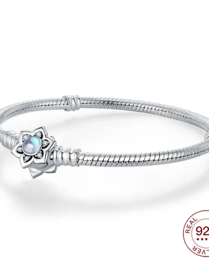 2025 nueva pulsera de plata 925 con plataforma de Buda, pulsera con asiento de loto para dijes originales, joyería de cuentas para mujer, fabricación de joyería DIY, regalo 1