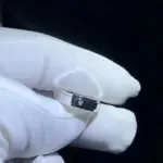 Anillo Buyee de Plata de Ley 925 para parejas, anillo de circón blanco, anillo de dedo para mujeres y hombres, joyería fina clásica de boda a la moda, círculo 4