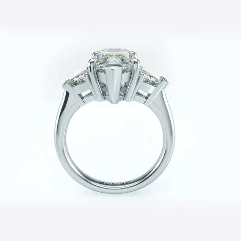 OEVAS, 100% Plata de Ley 925, anillos de boda brillantes de 8x14mm con topacio y diamantes de alto contenido de carbono para mujer, joyería fina para fiesta, venta al por mayor 2